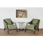 Light Green Velvet Deco Style Club Chair