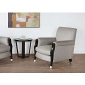Light Grey Deco Style Club Chair
