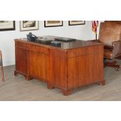 Double Pedestal Oak Executive Desk