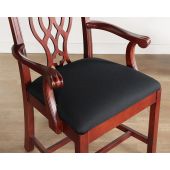 Cherry Wood Chippendale Style Arm Chair