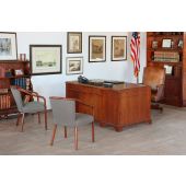Grey Arm Chair with Wood Frame