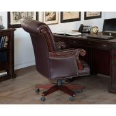 Burgundy Tufted Executive Chair