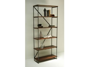 Recycled Wood Tall Narrow Bookcase