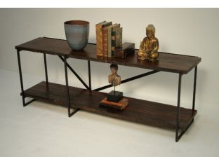 Recycled Wood Low Bookcase