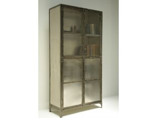 Bookcase in Antique Nickel Finish