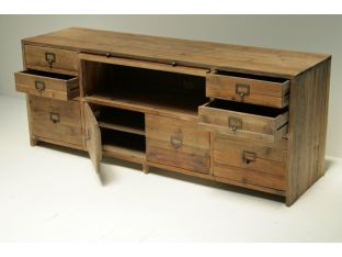 Reclaimed Bleached Pine Media Console