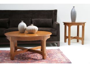 Arts and Crafts Round End Table