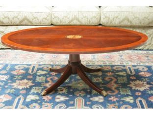 Singleton Place Oval Pedestal Coffee Table