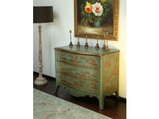 Green Chinoiserie Chest Of Drawers