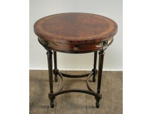 Burled Walnut and Rosewood Telephone Table