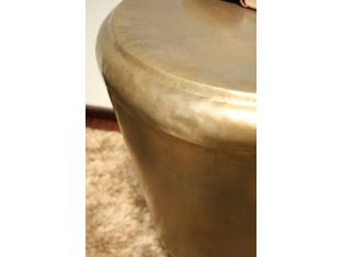 Brass Drum End Table