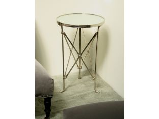 Nickel and Mirror Directoire Table