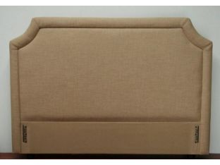 Tan Linen Upholstered Queen Headboard