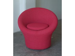 Red Mushroom Pierre Paulin Style Lounge Chair