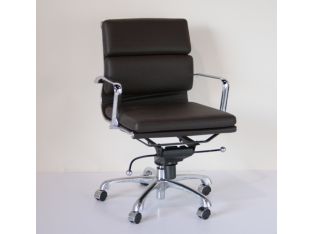 Espresso Leatherette Desk Chair