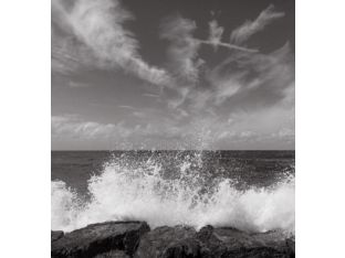 Waves Crashing into Rocks 24W x 24H