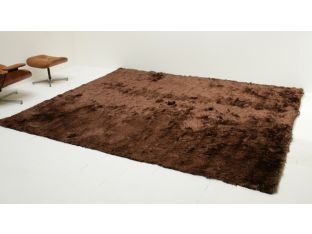 8' x 10' Mitchell Gold Power Shag Tobacco with Shades of Aubergine Rug