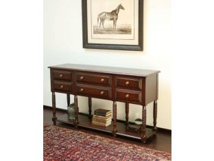 Six Drawer Sideboard With Shelf