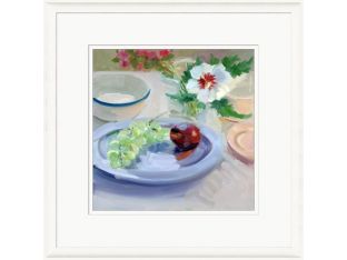Plums and Hibiscus 23W x 23H