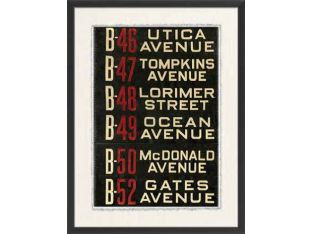 Brooklyn Bus Roll Sign I 24W x 33H