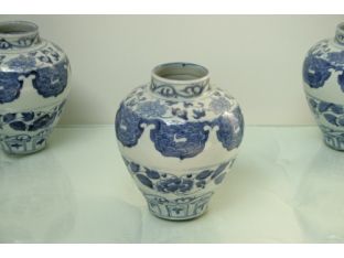 Small Blue and White Porcelain Peony Vase