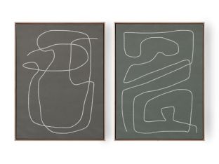 Line Abstract (Set of 2) 80W x 30H