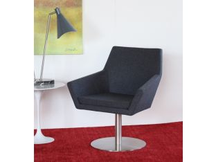 Swivel Armchair in Dark Gray Cashmere