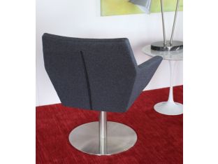 Swivel Armchair in Dark Gray Cashmere