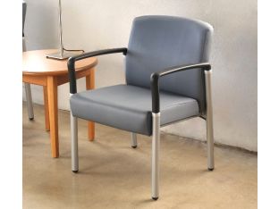 Gray Upholstered Waiting Room Chair