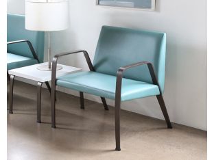 Aqua Waiting Room/Bariatric Chair W/Bronze Finish
