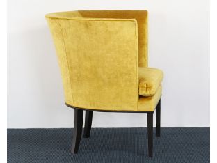 Tight Back Shelter Arm Chair In Dijon Velvet