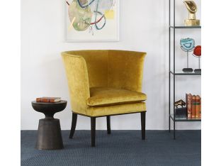 Tight Back Shelter Arm Chair In Dijon Velvet