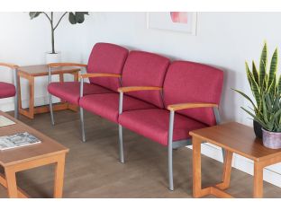 Pink Triple Vintage Waiting Room Chair