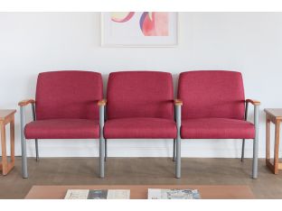 Pink Triple Vintage Waiting Room Chair