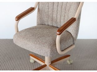 Beige And Oak Trim Dinette Chairs