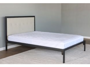 Natural Steel and Linen Parsons Style Queen Bed