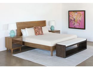 Warm Honey Oak King Bed