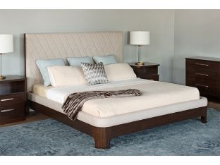 Neutral Tweed w/ Dark Eucalyptus Wood King Bed