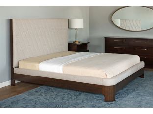Neutral Tweed w/ Dark Eucalyptus Wood King Bed