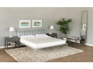 Metal Slat Back King Size Platform Bed