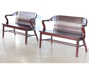 4' Oak Bank of England Style Courtroom Bench