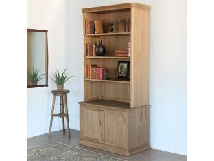 European Style Antique Oak Farmhouse Bookcase