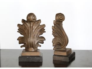 Pair of Bronze Acanthus Bookends