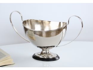 Nickel Finish Brass Trophy Centerpiece