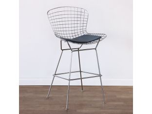 Bertoia Style Chrome Wire Bar Stool