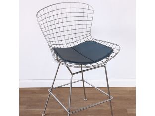 Bertoia Style Chrome Wire Bar Stool