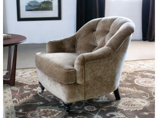 Hazel Velvet Tufted Club Chair