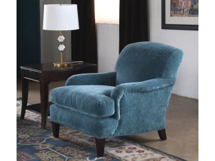 Peacock Coral Velvet Club Chair
