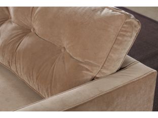 Caramel Tufted Velvet Sofa