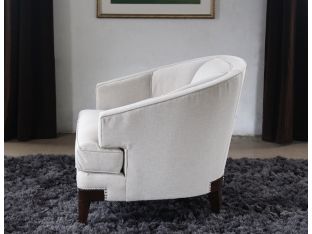 Channel Back Club Chair with Nailhead Accents